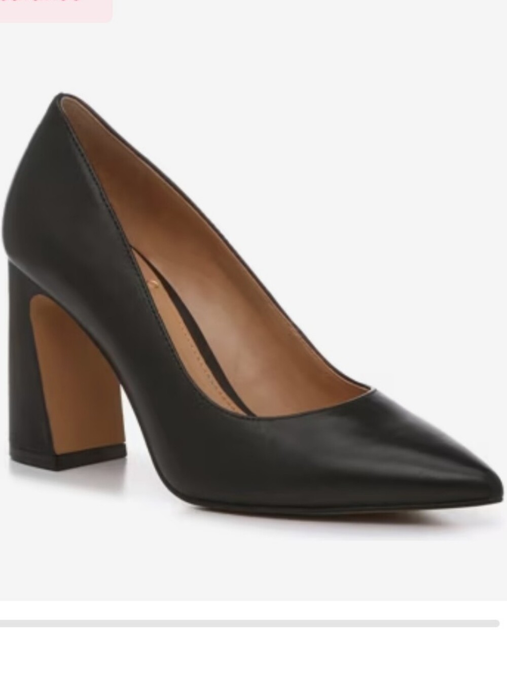 Vince Camuto Black Pointed-Toe Block Heel Pump